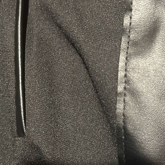 "NEW" Poof Apparel Ladies Small Black Faux Leather Trim Mini Skirt - Picture 13 of 15